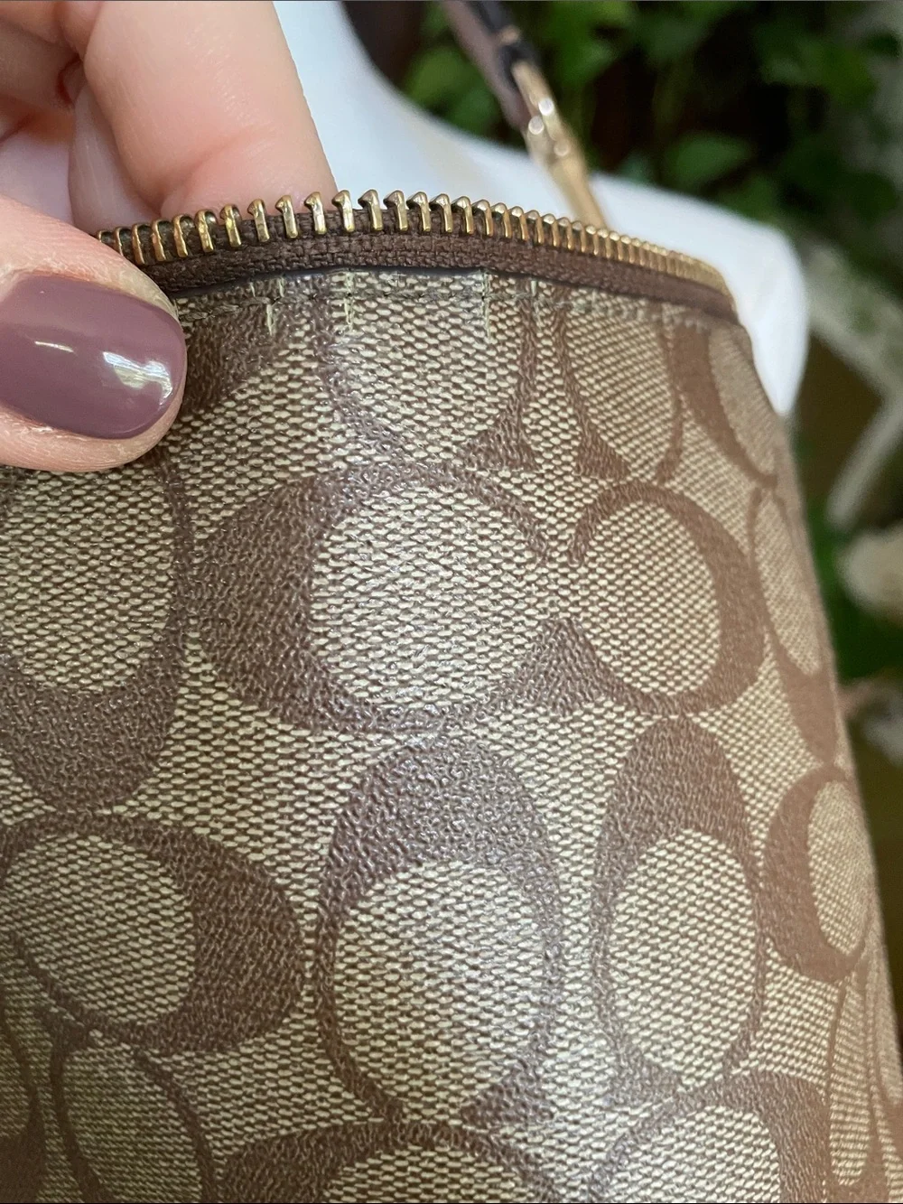 Coach C1523 Pennie Crossbody Shoulder Bag Signature Canvas Hobo Bag As Is - Picture 2 of 16
